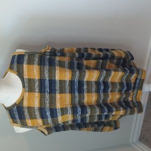 Cold Shoulder Plaid Sweater